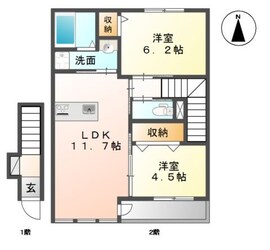 アムール　カスガ　Ⅱの物件間取画像